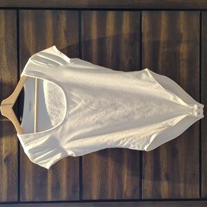 EUC Old Navy White Bodysuit Scoopneck Sz M